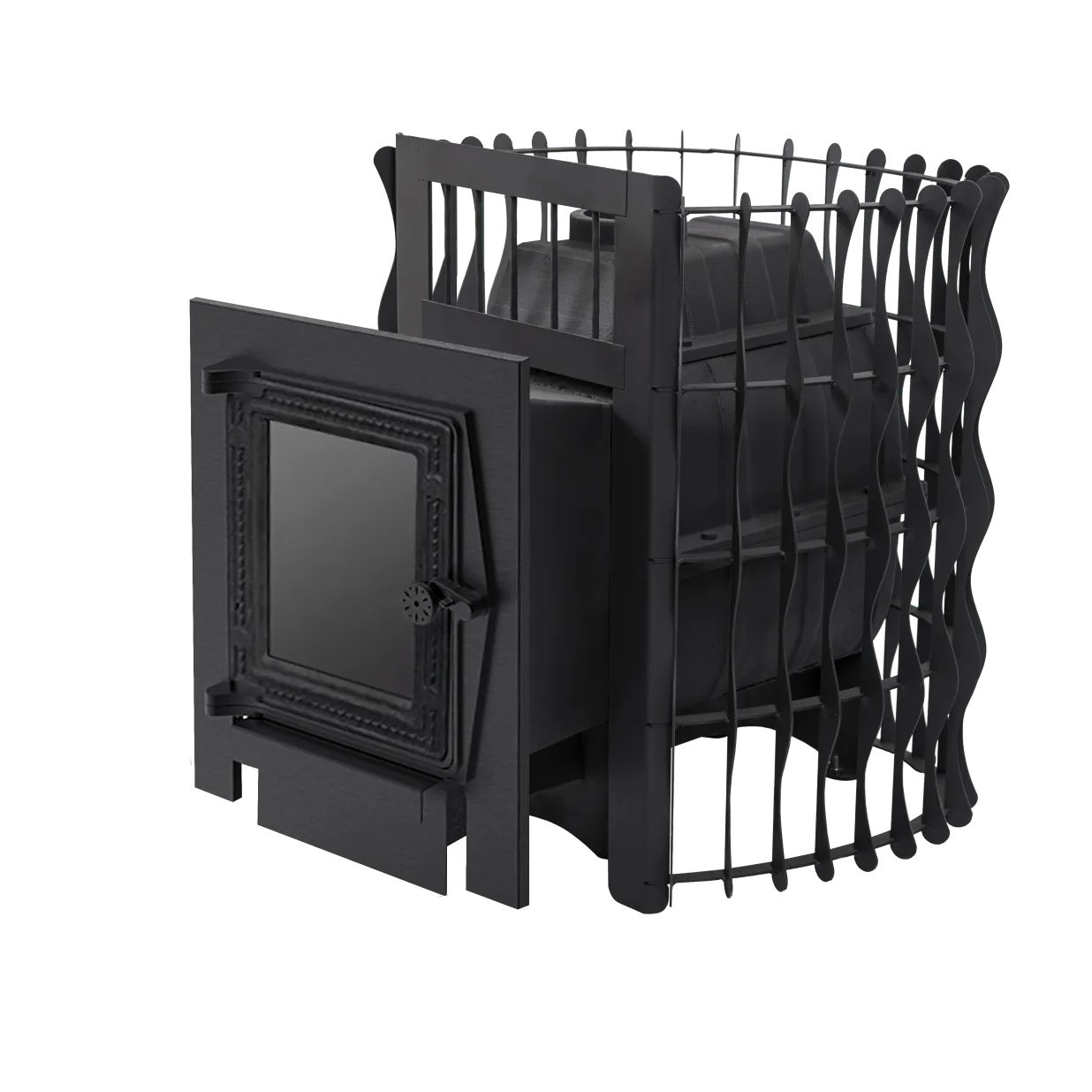 Чугунная банная печь Чугунка 16 Подкова C