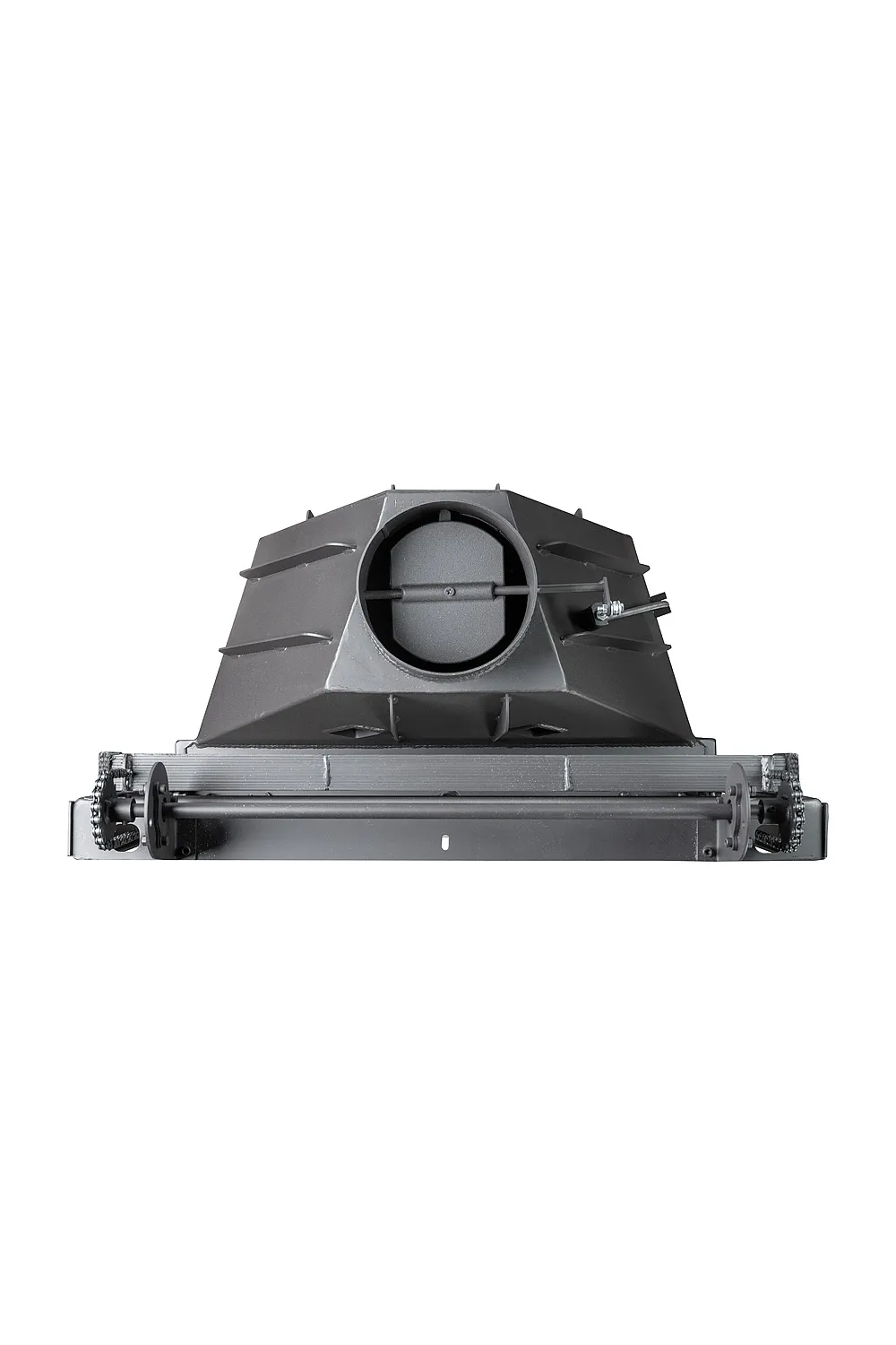 Каминная стальная топка Альфа 800 KВ с контргрузом черный шамот