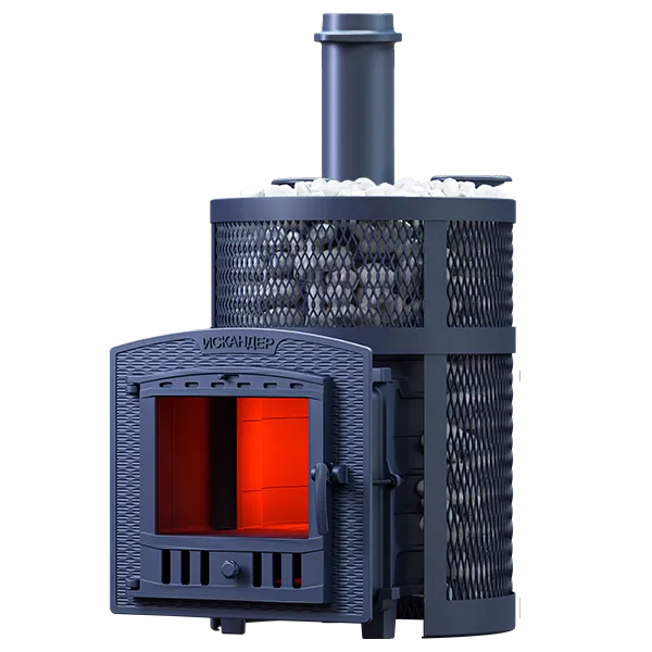 Чугунная печь для бани Искандер ЗК 25 (П2) Pro Ураган