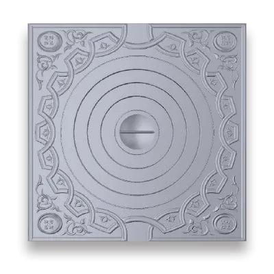 Чугунная плита под казан 02 750х750 ф500