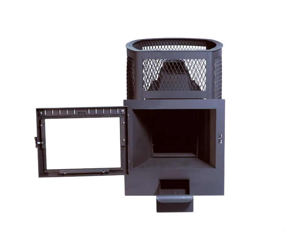 Чугунная банная печь Сибирь 20 панорамная дверца сетка Чугунная банная печь Сибирь 20 панорамная дверца сетка