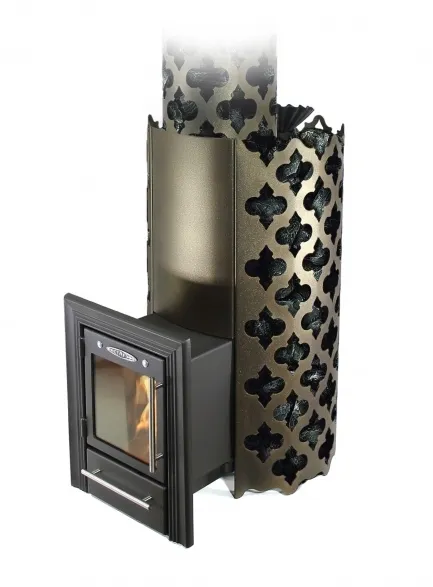 Банная печь Арабеска Inox Люмина черная бронза