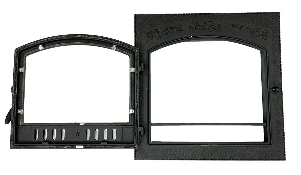 Чугунная каминная дверца Сибирь  700х700