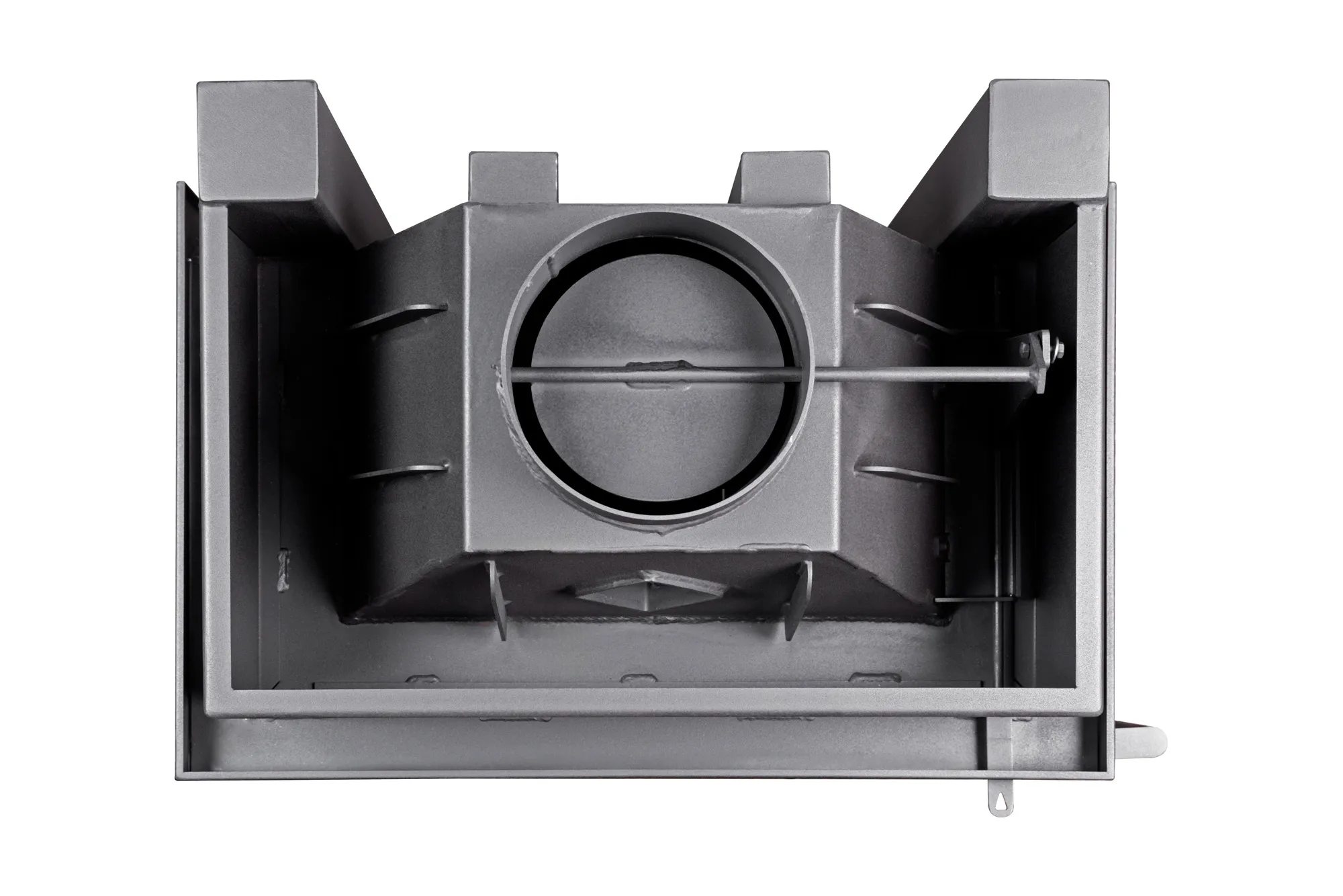 Каминная стальная топка Альфа 700 три стекла подовая