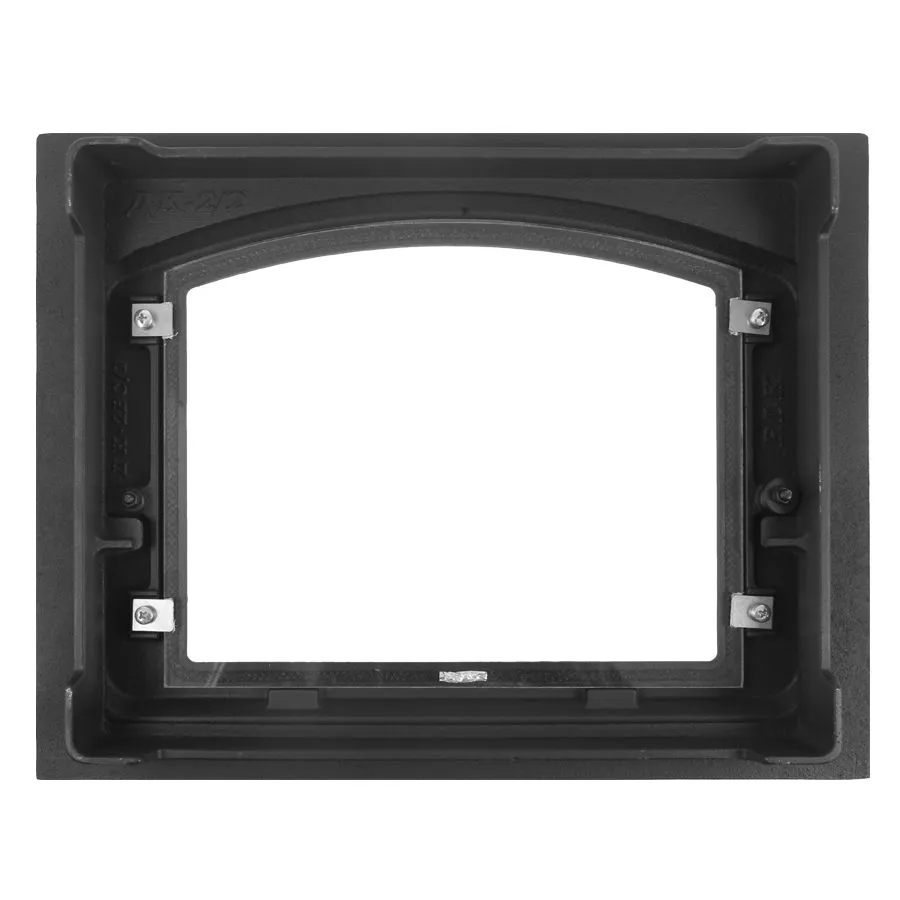 ДК-2ВС Чугунная каминная дверка окрашенная со стеклом 435х332х92