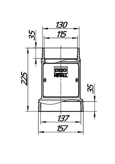 Стартовый дымоход 115-136 с ревизией и шибером
