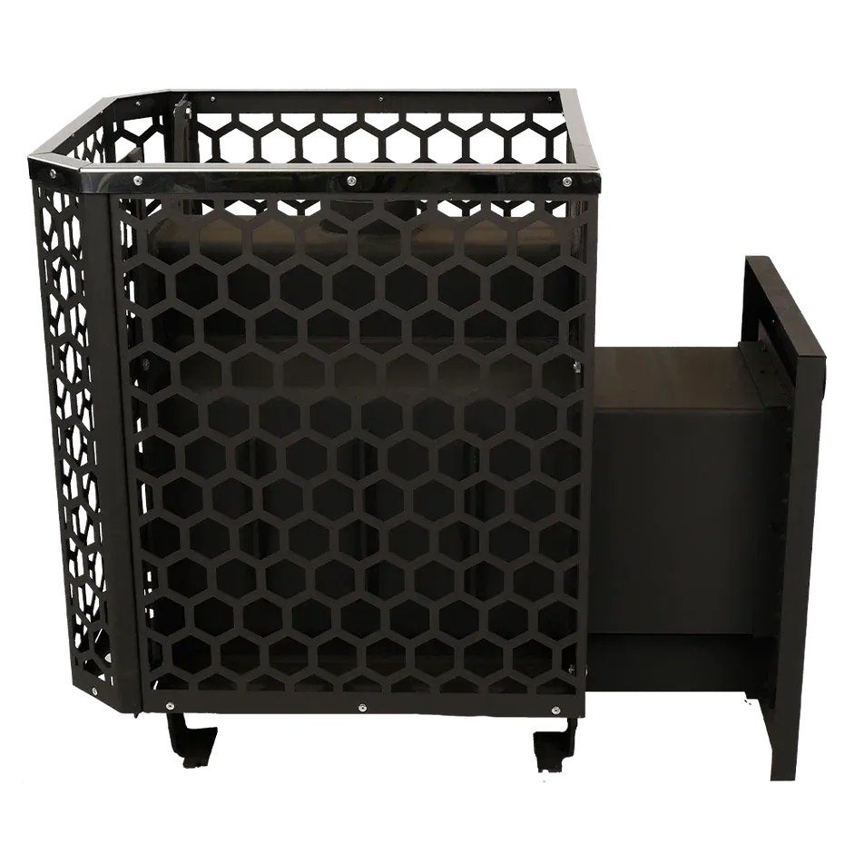 Банная печь Грация 20 с Сеткой СОТЫ и Стеклом