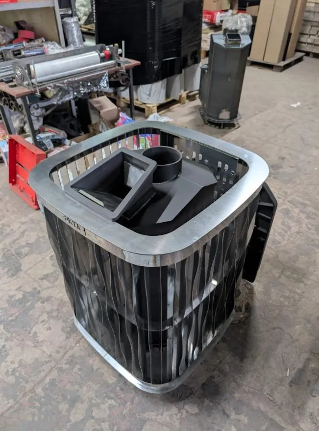 Нержавеющая банная печь ОКТА 20 ЗК сетка Премиум, нерж AISI 310S 5/10 мм