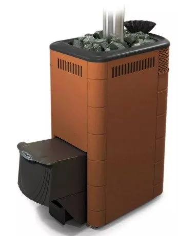 Банная печь Гейзер XXL 2017 Inox ДА ЗК терракота