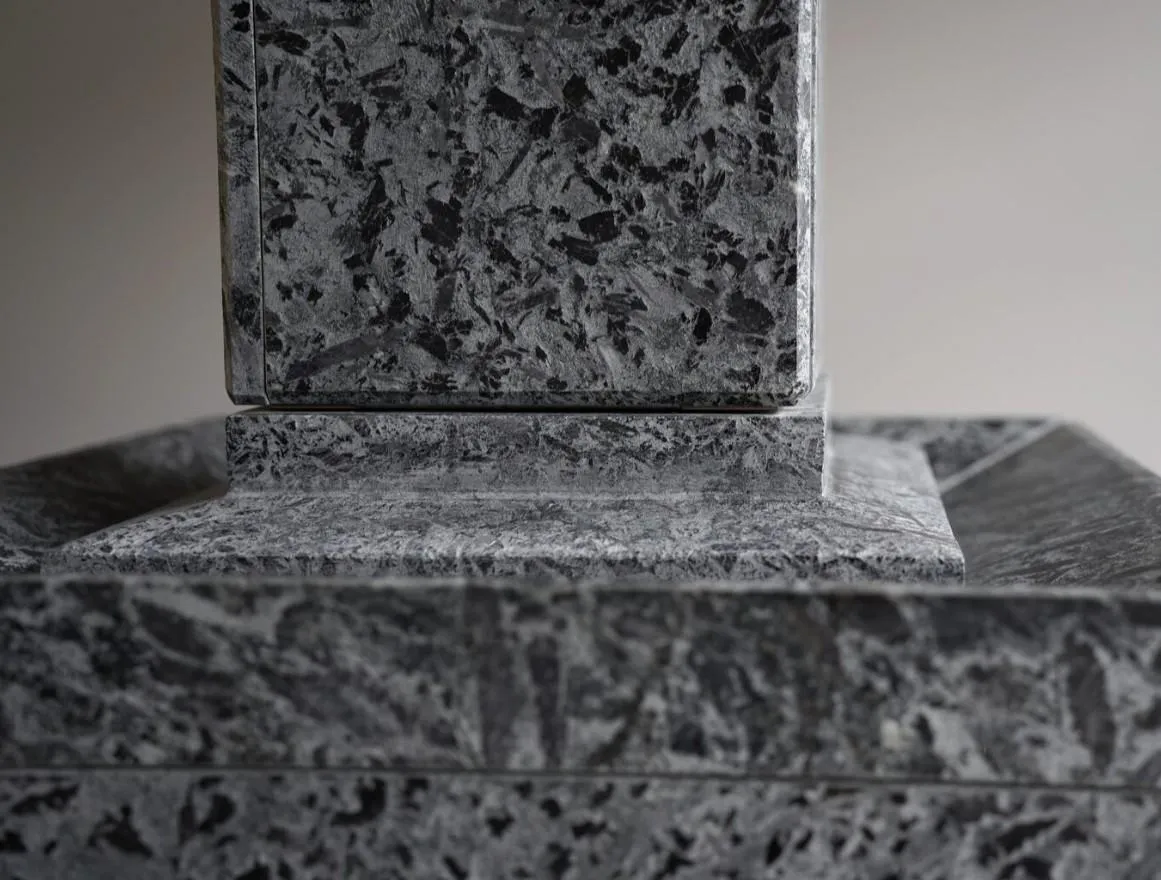 Чугунная банная печь Атмосфера XL в облицовке «Империя» Пироксенит Элит (комплект)