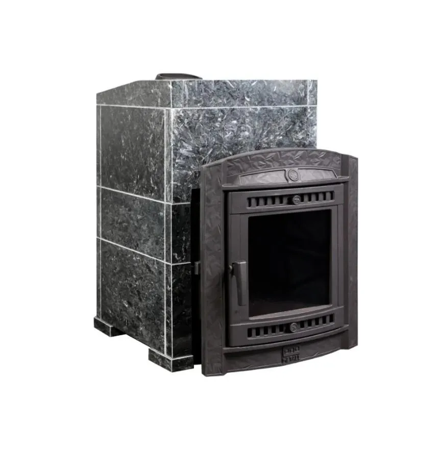 Чугунная банная печь Атмосфера L в облицовке «Пироксенит»