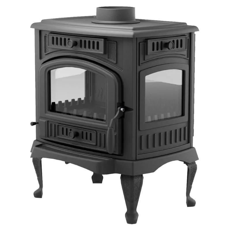Чугунная печь-камин отопительная ПМЧ-13С