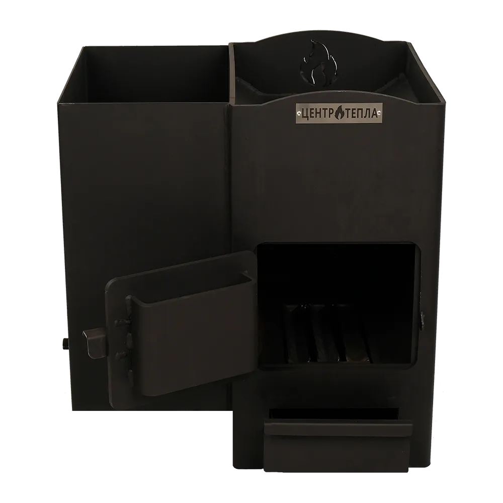 Банная печь Огонь с баком (лев) 12 куб.м. МД