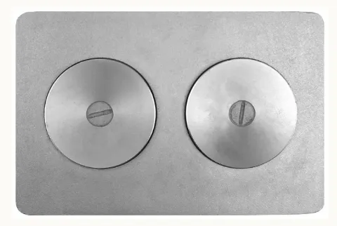 П2-7А.1 Чугунная плита с двумя отверстиями для конфорок 510х340х15