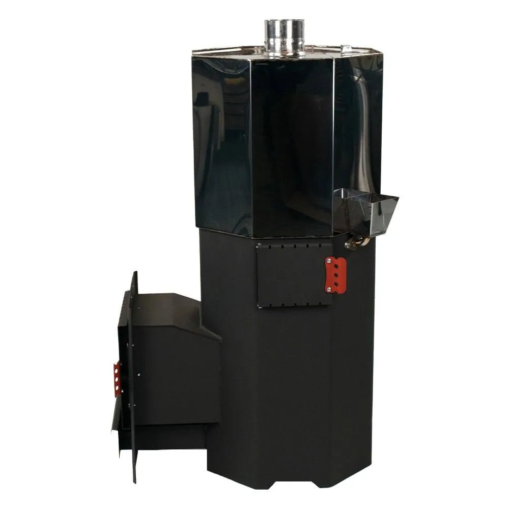 Стальная банная печь Сибирячка 24 с баком нерж 90 литров