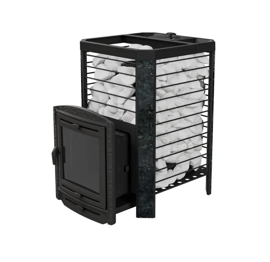 Чугунная банная печь Эйфория 45 сетка КТТ