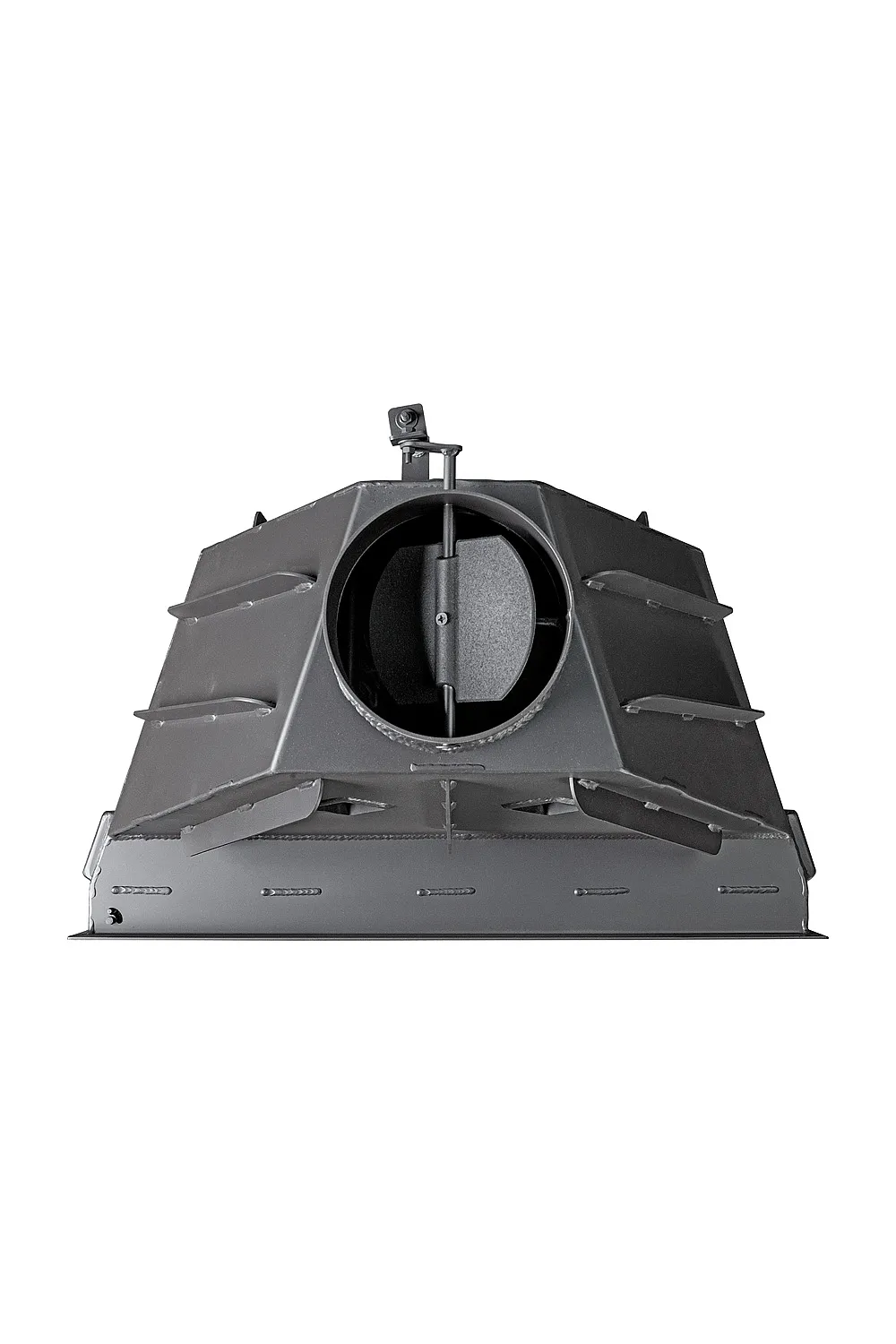 Каминная стальная топка Альфа 800 B черный шамот