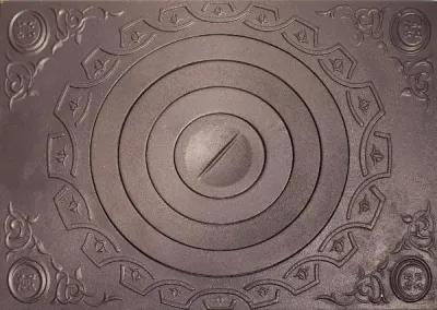 Чугунная плита под казан 01 705х530 ф400