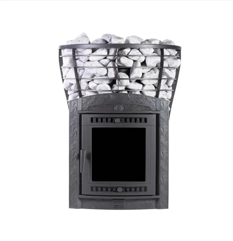 Чугунная банная печь Атмосфера V сетка нержавейка