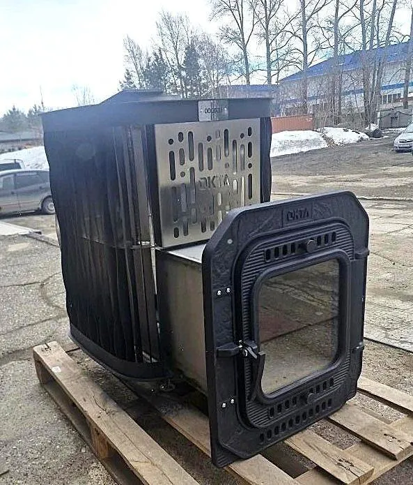 Нержавеющая банная печь ОКТА 20 ЗК сетка Премиум, нерж AISI 430 5/10 мм