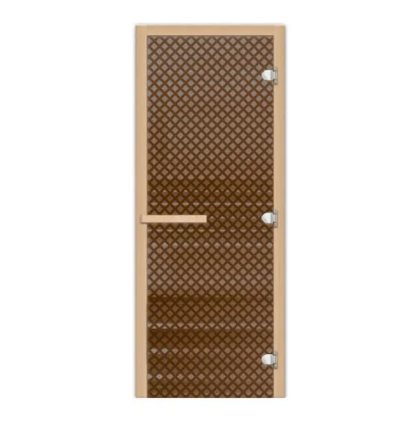 Стеклянная дверь для бани и сауны 1900х700 Мираж