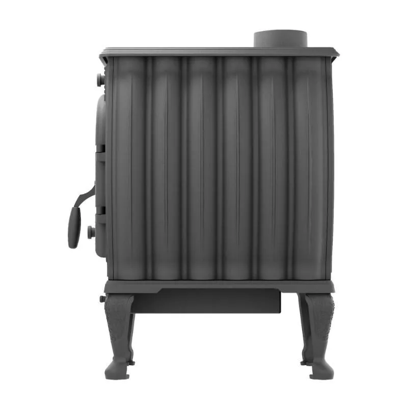 Чугунная печь-камин отопительная ПМЧ-8С, с патиной