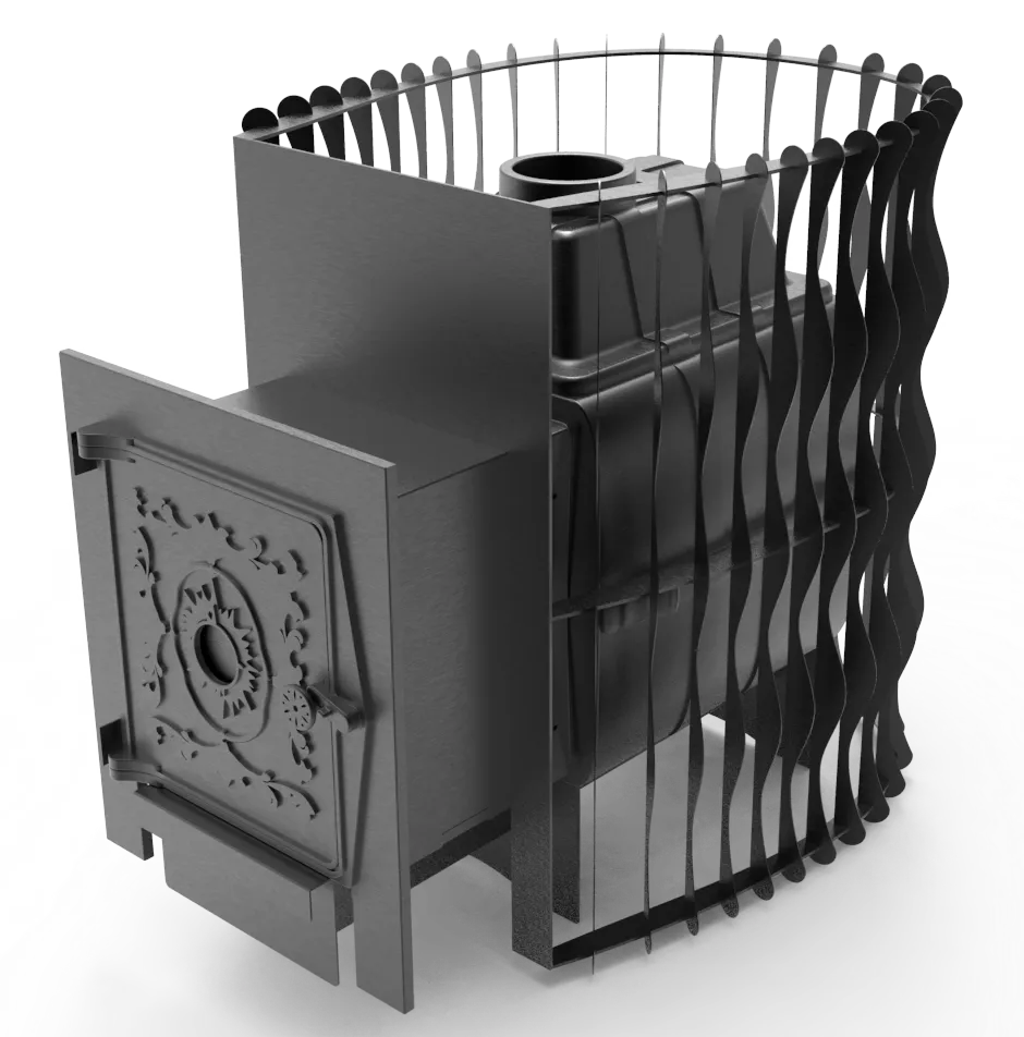 Чугунная банная печь Чугунка 16 Подкова