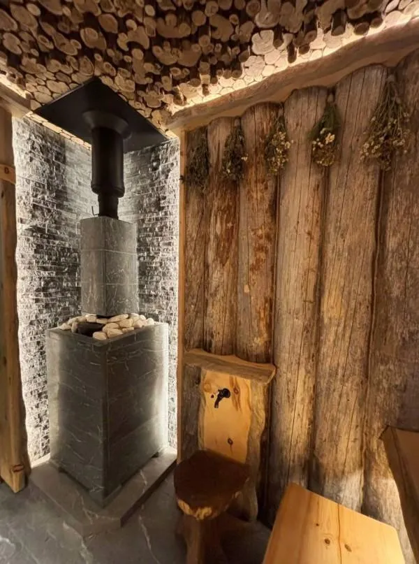 Чугунная банная печь Атмосфера L в облицовке «Талькохлорит»