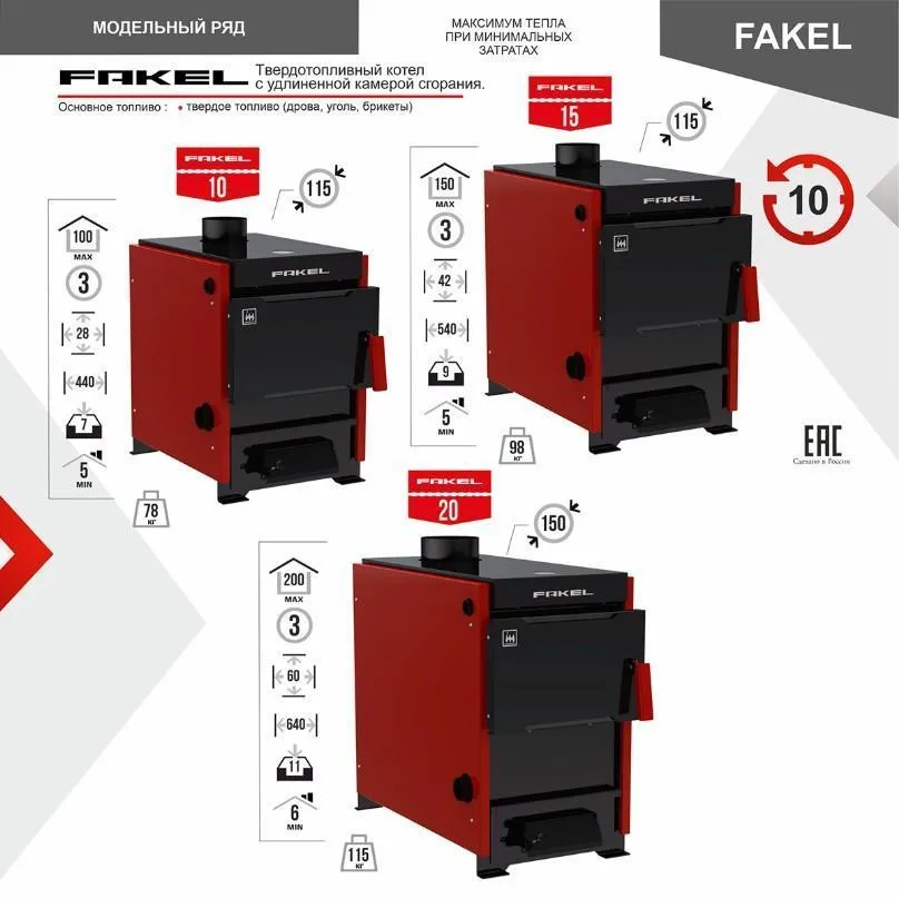 Твердотопливный котел  Fakel (Факел) 20 кВт