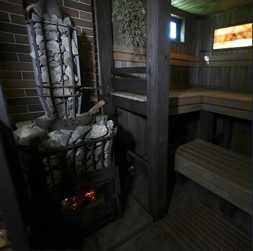 Чугунная банная печь AVANGARD ЗК 25 (М) Pro Ураган в сетке Тюльпан