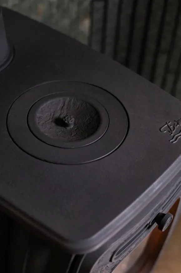 Чугунная печь-камин отопительно-варочная «Бахта 2» серая