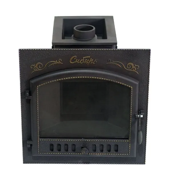 Премиальная чугунная банная печь Сибирь 25 дверка 700х700 под обкладку