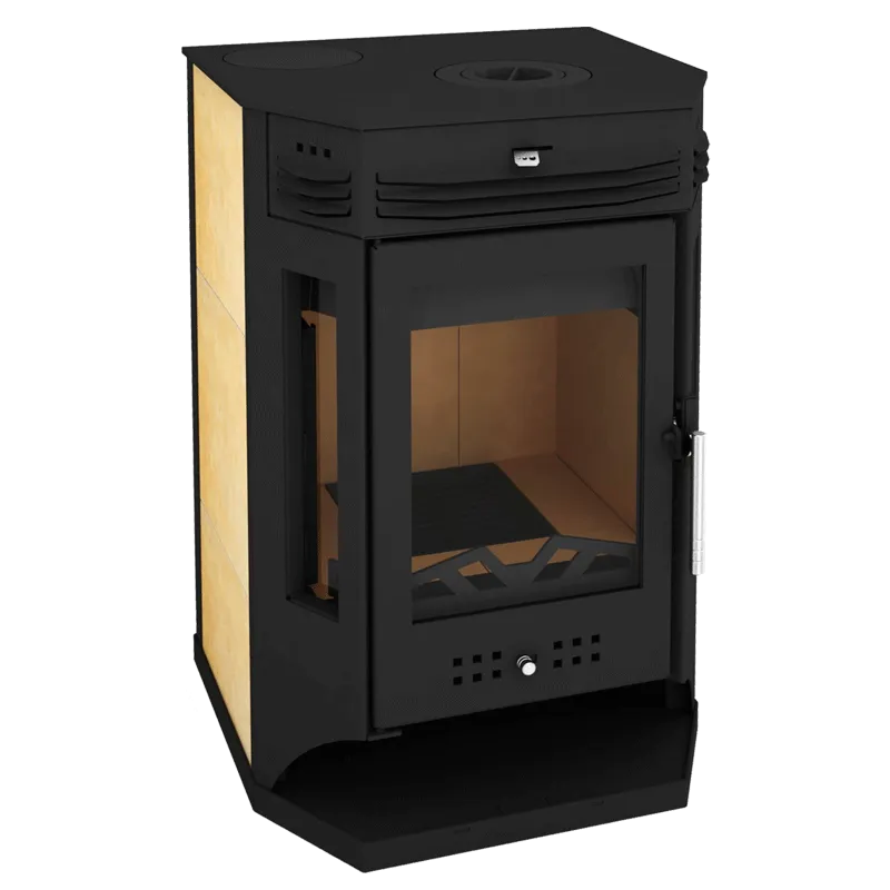 Стальная печь-камин Москва 9 с плитой