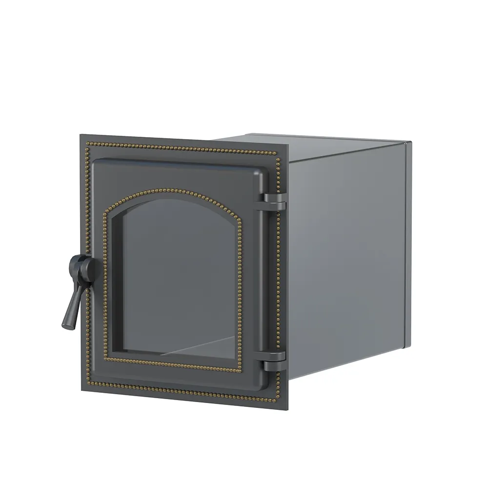 Стальной духовой шкаф с чугунной дверцей ВЕЗУВИЙ 270 (Бронза)