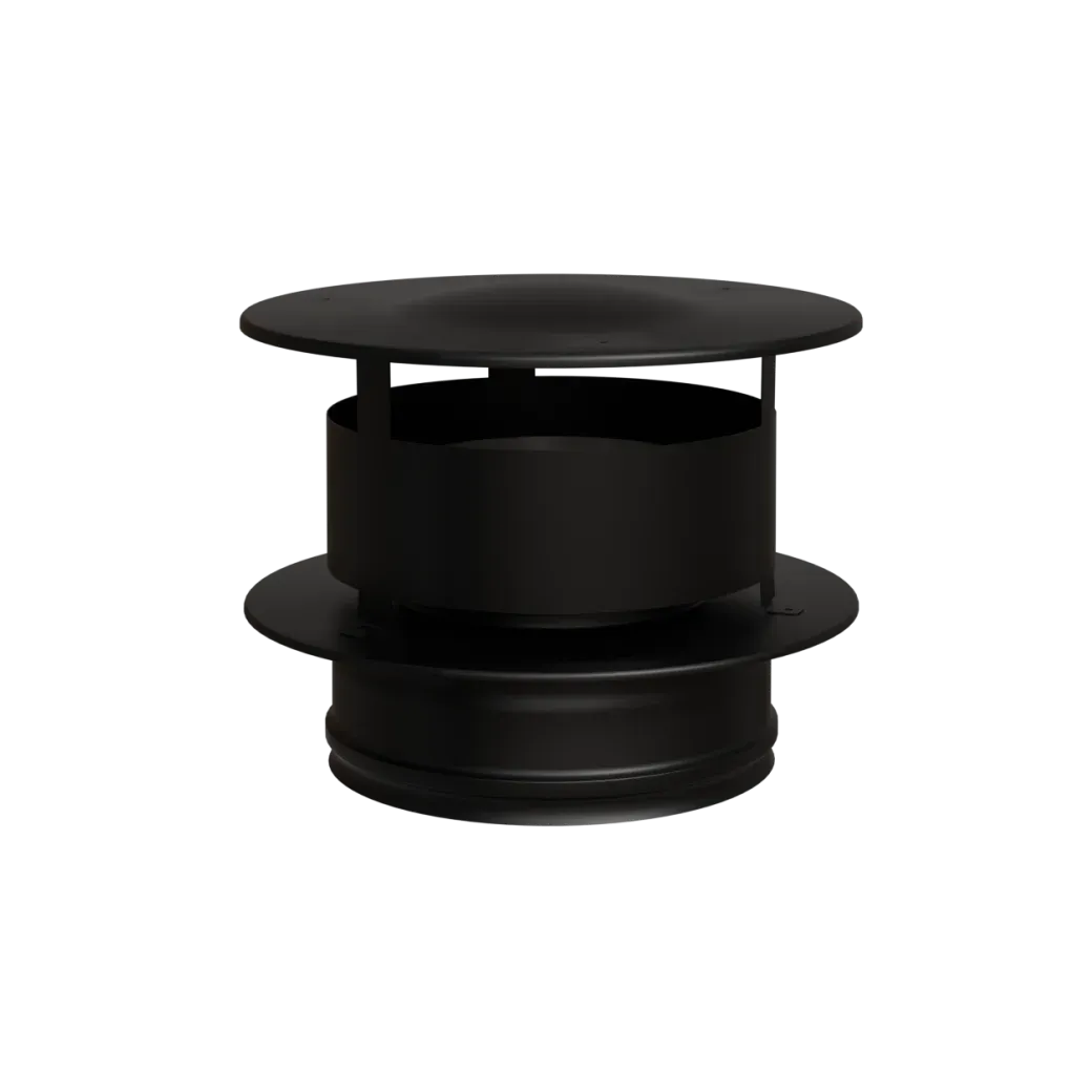 Оголовок с ветрозащитой (430/0,5 мм + нерж / эмаль /600°) Blackside Ф115х200