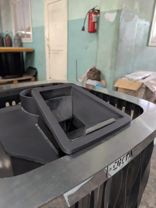 Нержавеющая банная печь ОКТА 20 ЗК сетка Премиум, нерж AISI 310S 5/10 мм