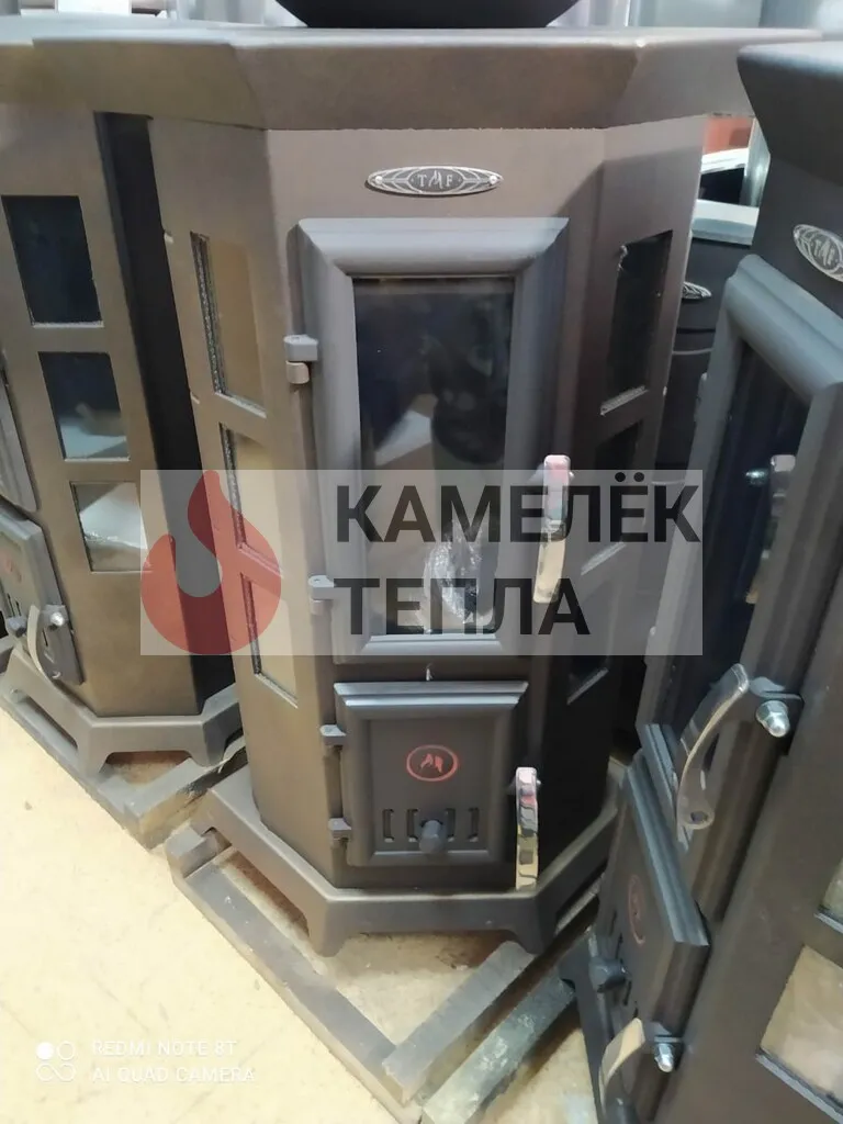 Печь-камин Статика Секста, черная бронза