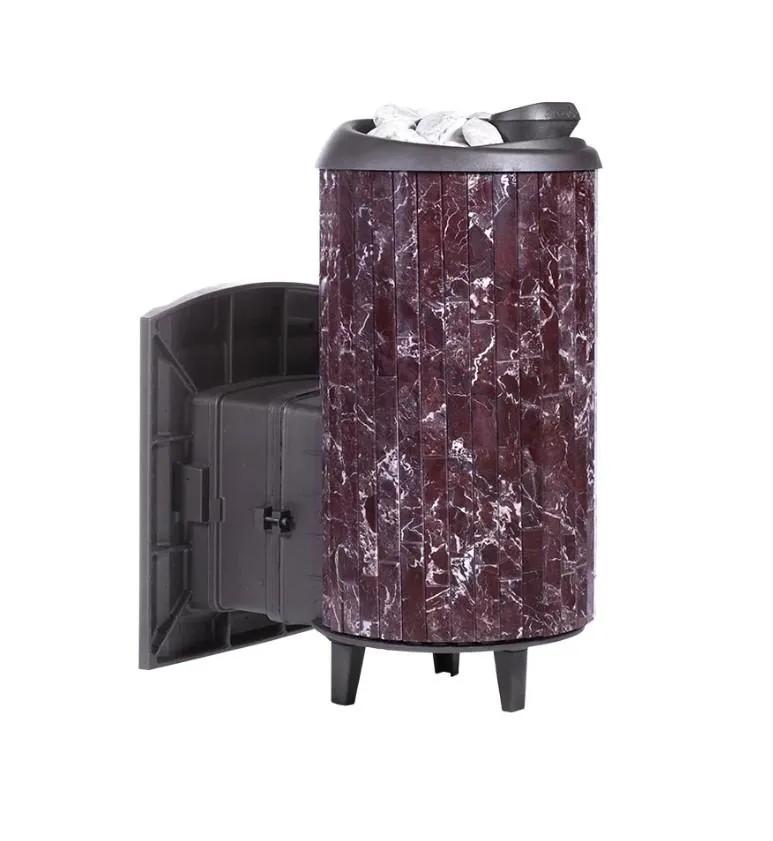 Чугунная банная печь Атмосфера XL ламели «Россо Леванто»