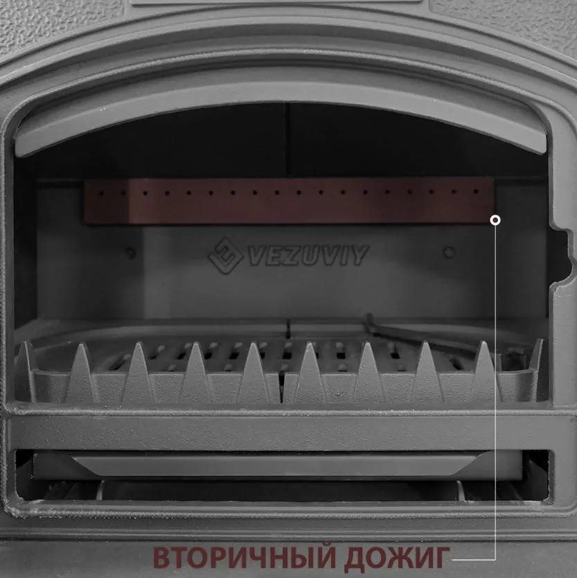 Чугунная печь-камин Везувий KZ-14P Антрацит Чугунная печь-камин Везувий KZ-14P Антрацит