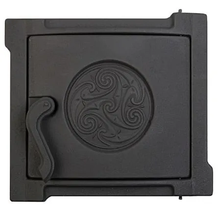 ДТУ-3А Чугунная дверка топочная уплотненная окрашенная 300х272х75