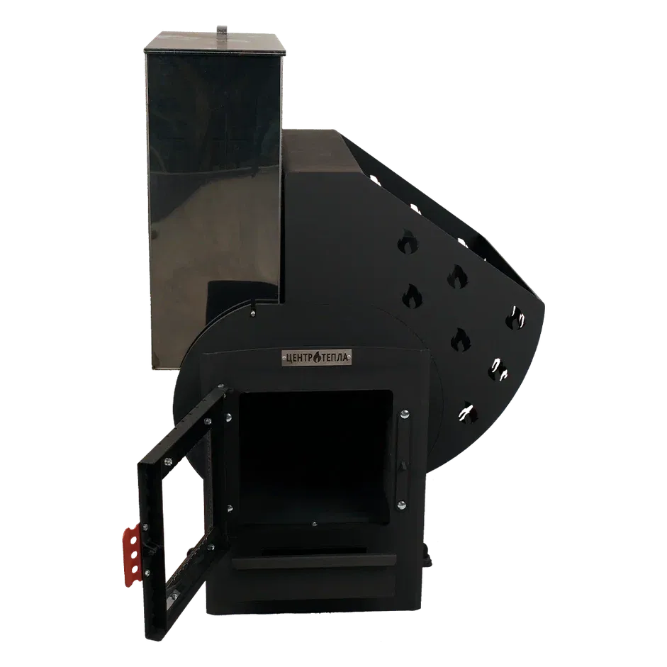 Банная печь ТРИО 24 куб. МД со стеклом (лев)