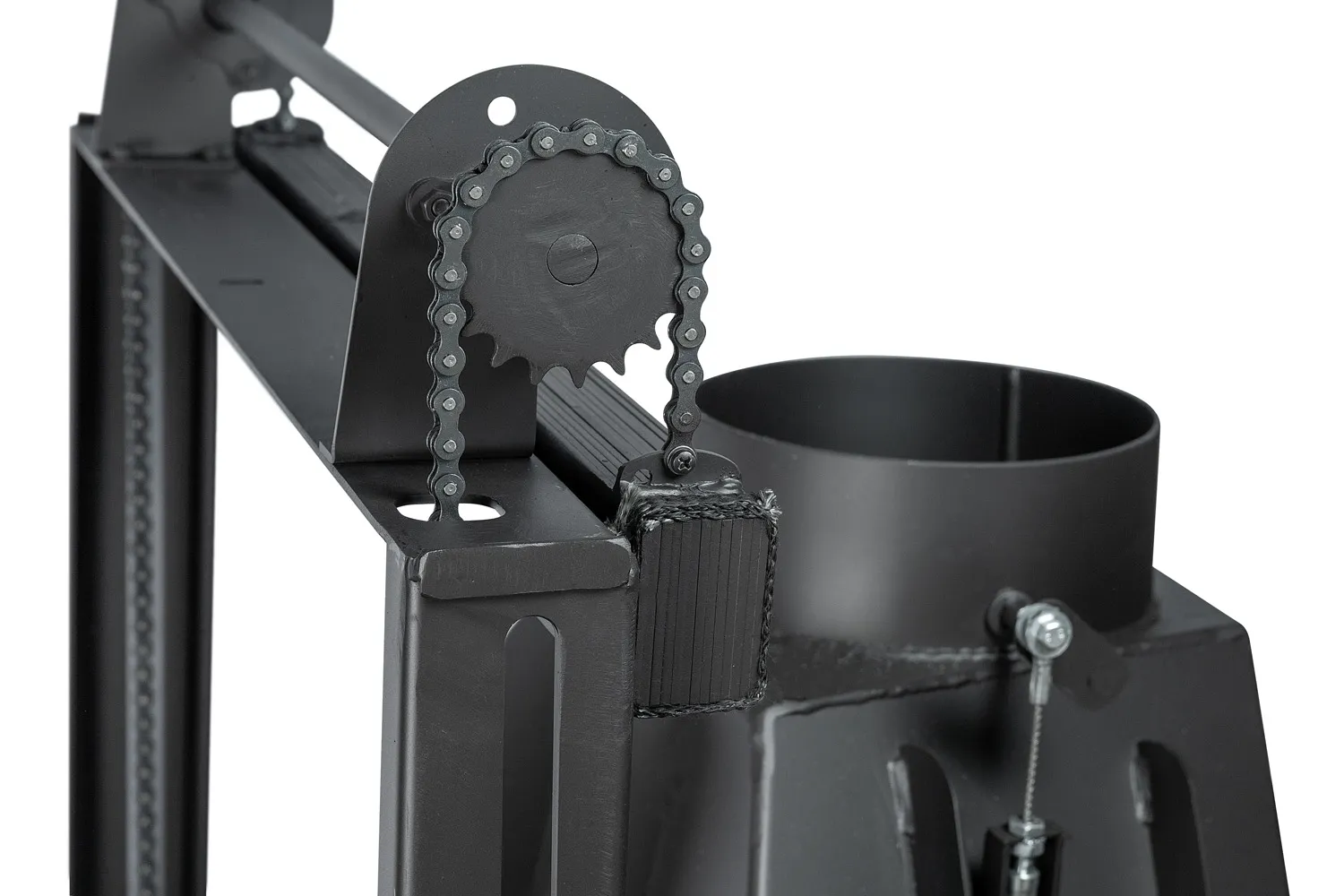 Каминная стальная топка Альфа 800 KВ с контргрузом черный шамот