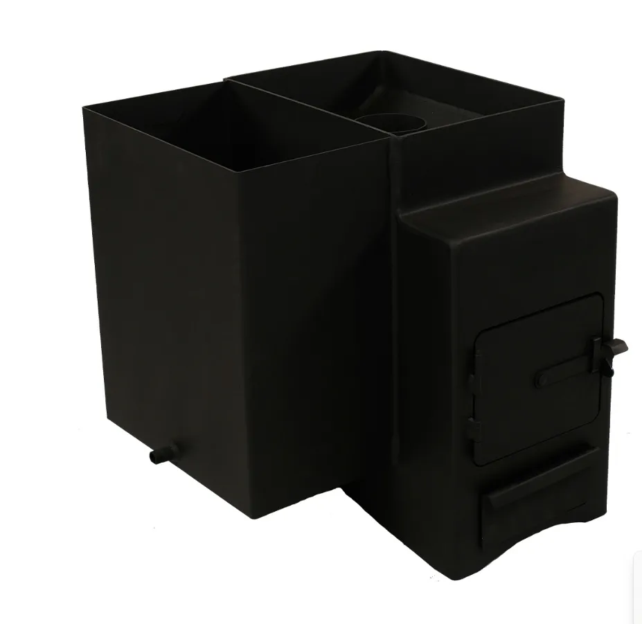 Банная печь Огонь с тоннелем и баком (лев) 18 куб.м. МД