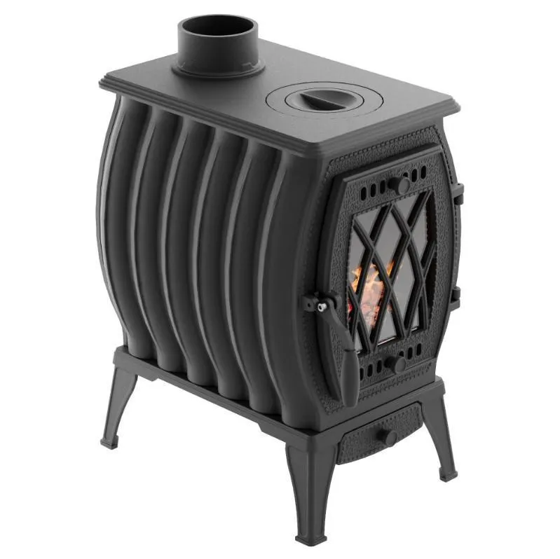Чугунная печь-камин отопительная ПМЧ-10С