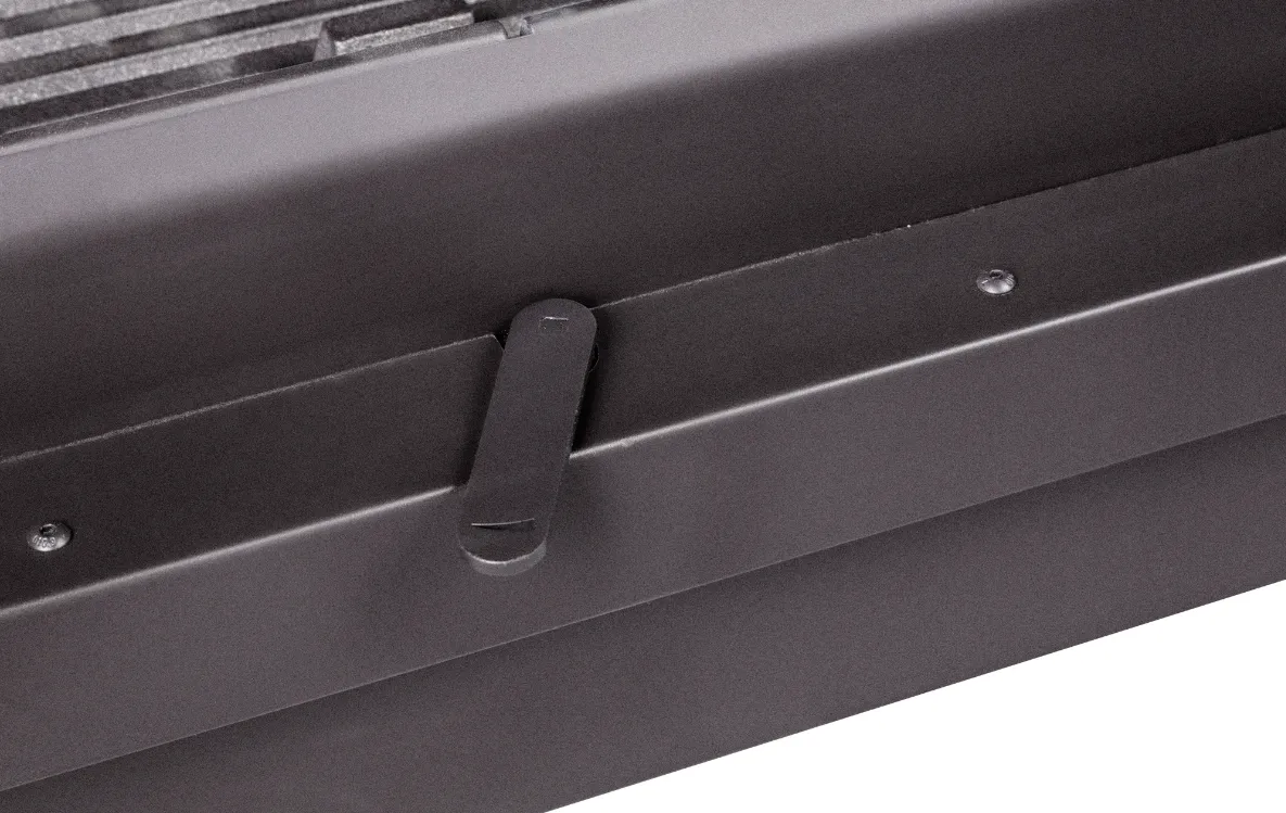 Каминная стальная топка Альфа 800 RB два стекла правая черный шамот