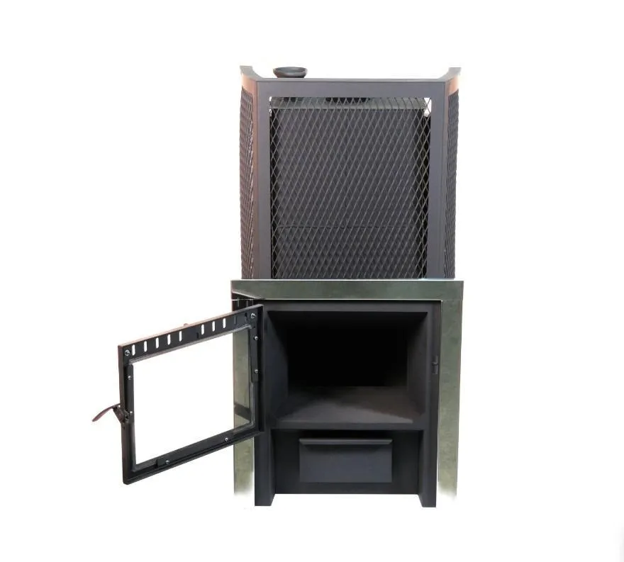 Банная печь Сибирь ЗК Панорамная дверца