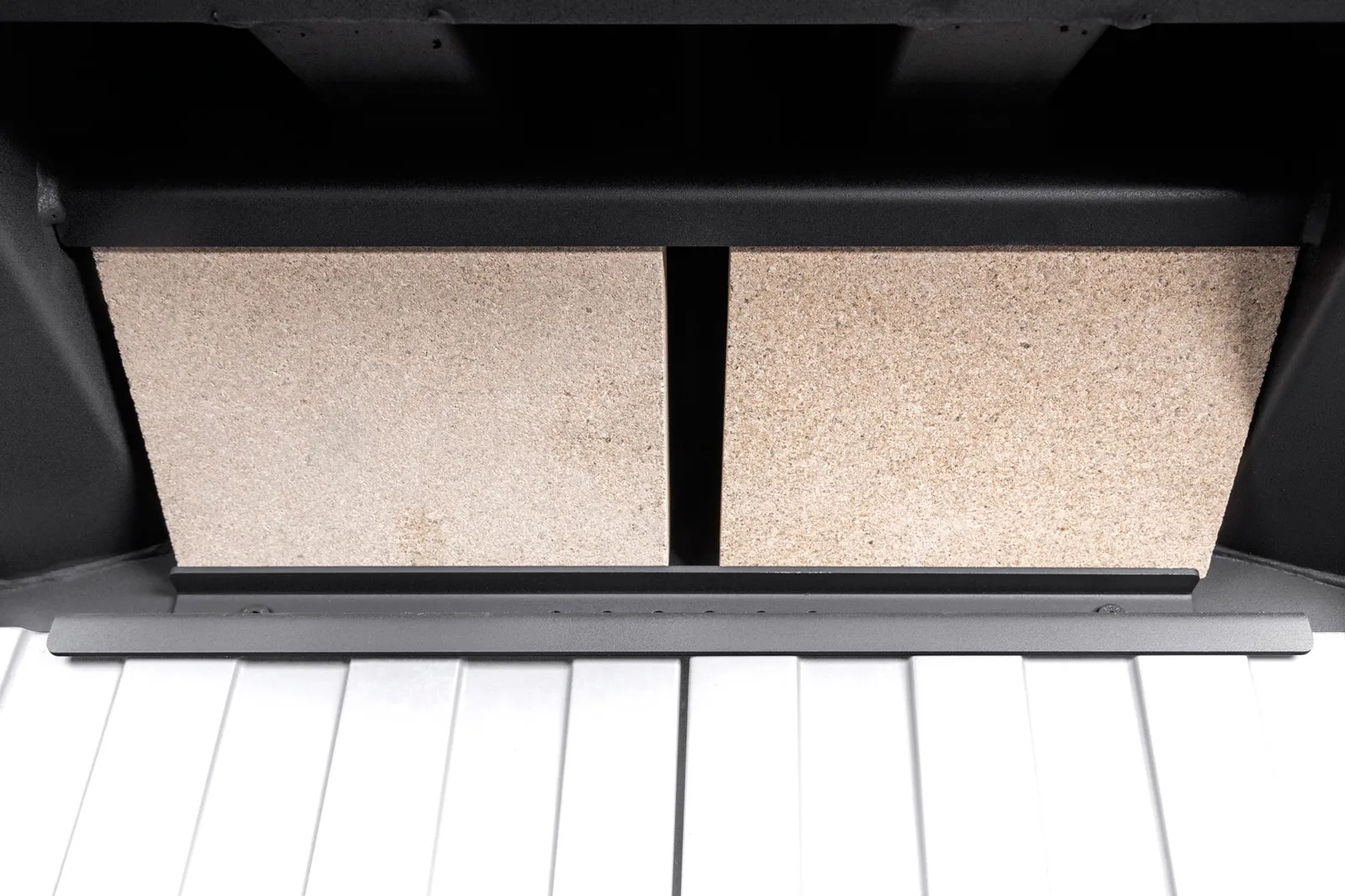 Каминная стальная топка Альфа 700 три стекла подовая