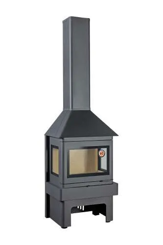 Печь-камин Прага три стекла