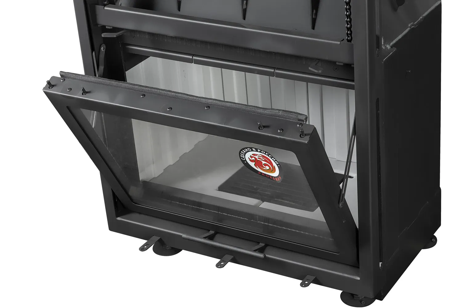 Каминная стальная топка Альфа 700 К с контргрузом