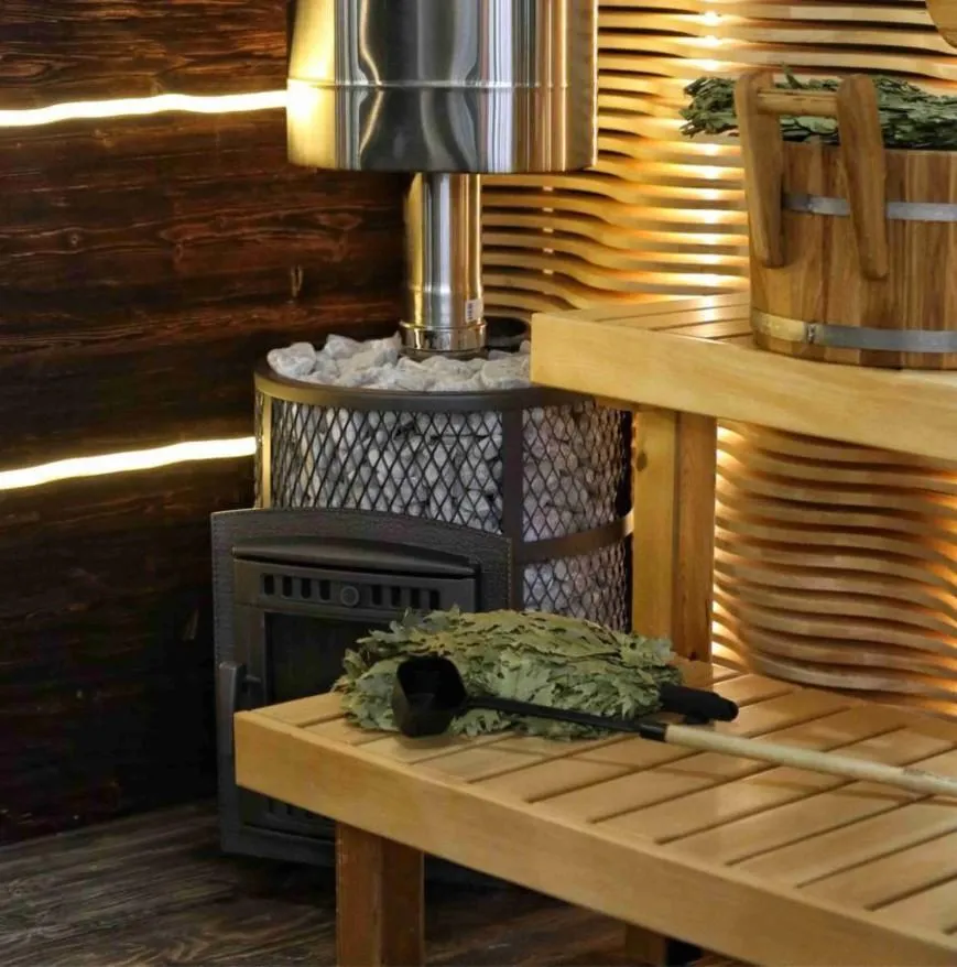 Чугунная банная печь Атмосфера М КТТ сетка